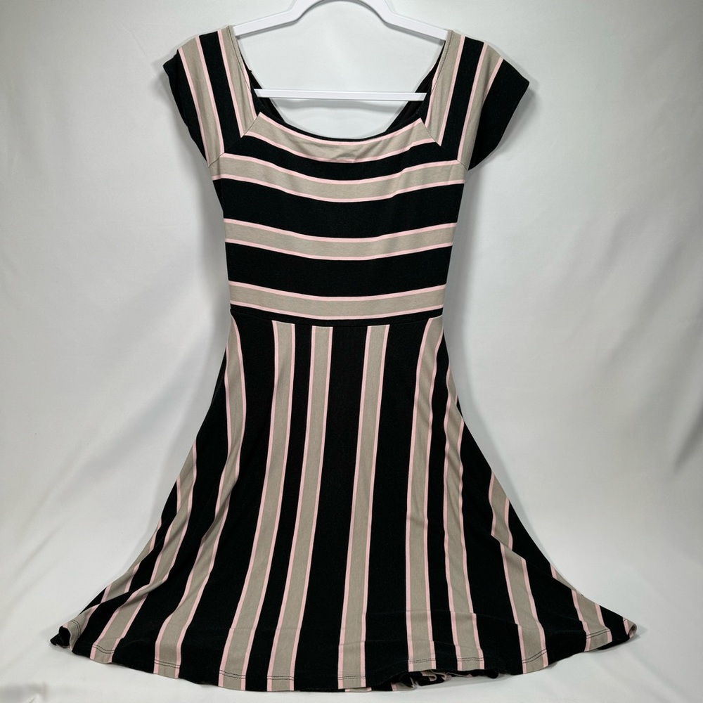 Loft Criss Cross Back Flare Dress Women's Size Small S Petite Summer Casual Soft - Picture 2 of 5